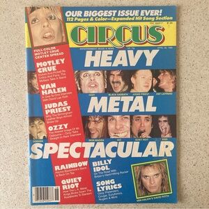 CIRCUS MAGAZINE April 30 1984 Motley Crue Judas Priest Van Halen Ozzy Osbourne